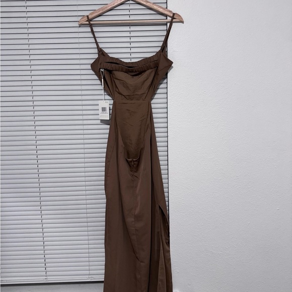 Pretty Lavish Double Strap Backless Midaxi Dress in Chocolate Brown – NWT - Picture 2 of 5